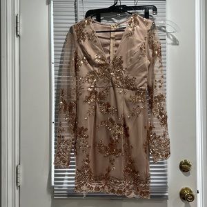 Hello Molly sequin gold dress brand new w/o tags